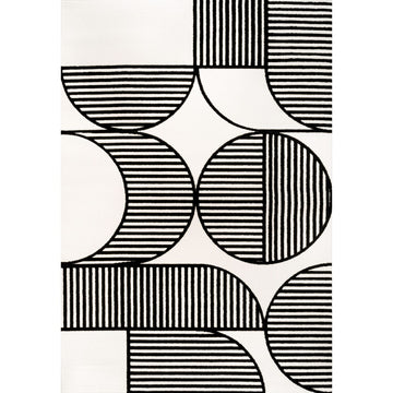 Nordby Geometric Arch Scandi Striped Area Rug